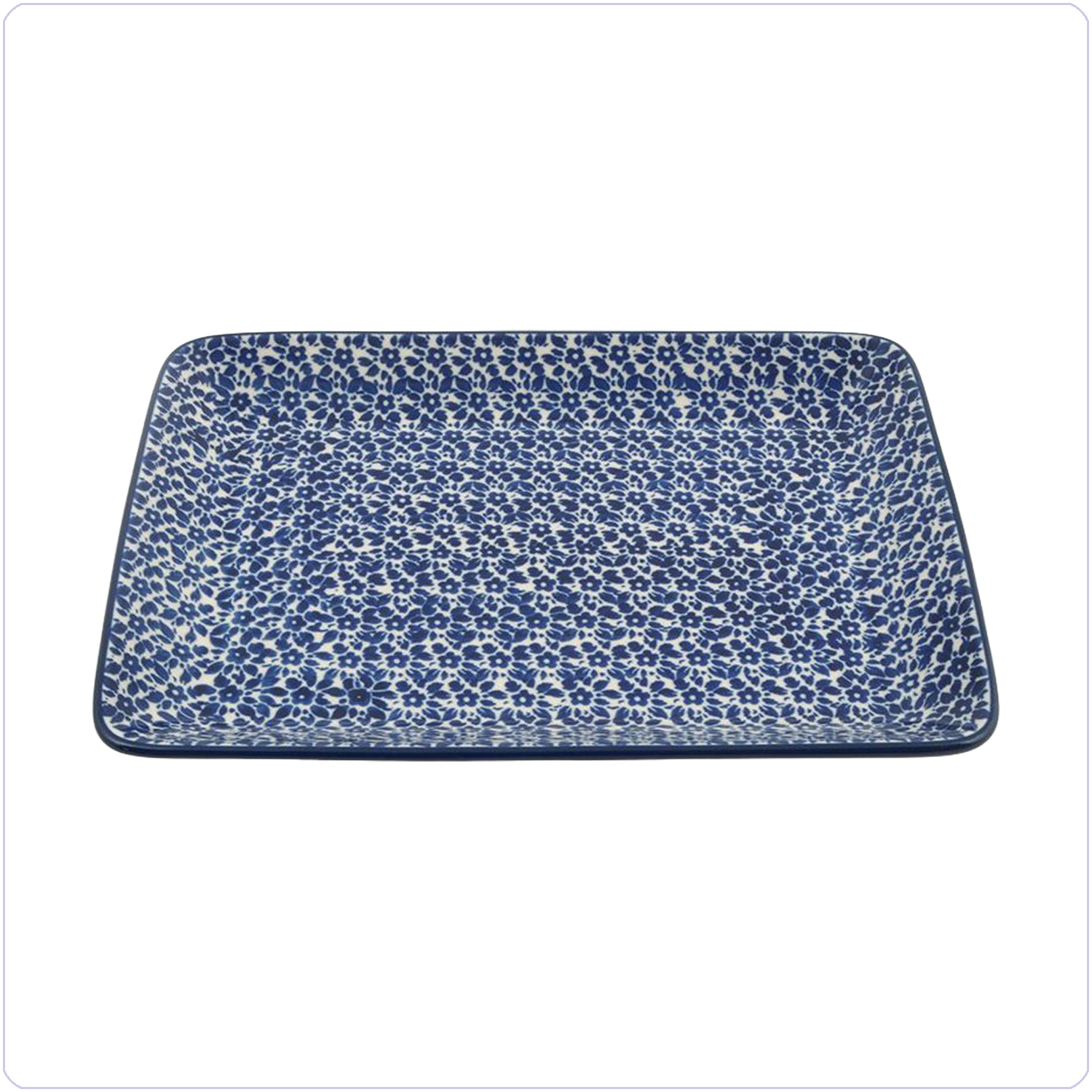 Bunzlau Rechthoekig bord M (1111) - Indigo (2396)