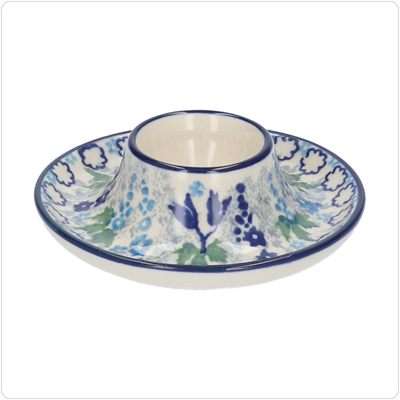 Bunzlau Platte eierdop (1145) - Blue Garden (3316)