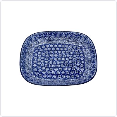 Bunzlau Ovenschaal afgerond M (1159) - Lace (884)
