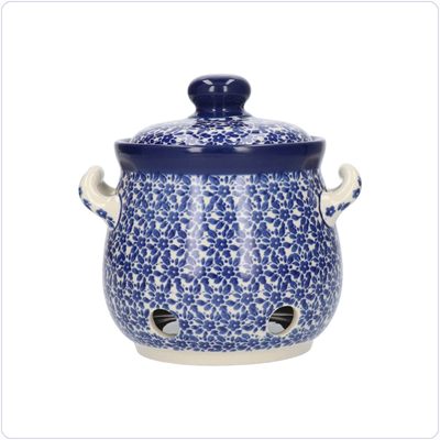 Bunzlau Knoflookpot 15 cm hoog (1179) - Indigo (2396)