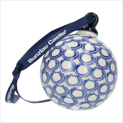 Bunzlau Kerstbal large (1184) - Pearls (2403)