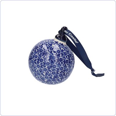 Bunzlau Kerstbal small (1186) - Indigo (2396)