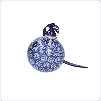 Bunzlau Kerstbal small (1186) - Lace (884)
