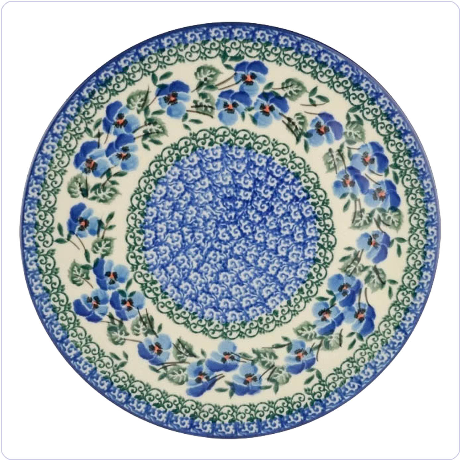 Bunzlau Dinerbord Ø25,5cm (1257) - Blue Violin (2273)