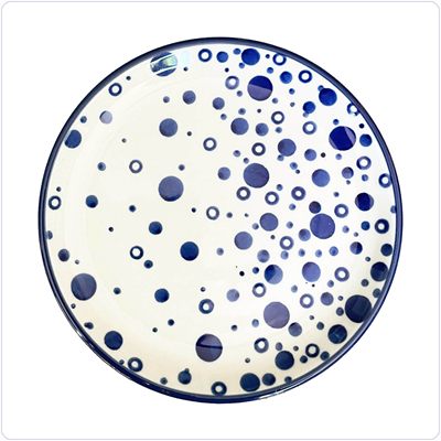 Bunzlau Gebaksbordje Ø16cm (1261) - Bolletjes (2958)