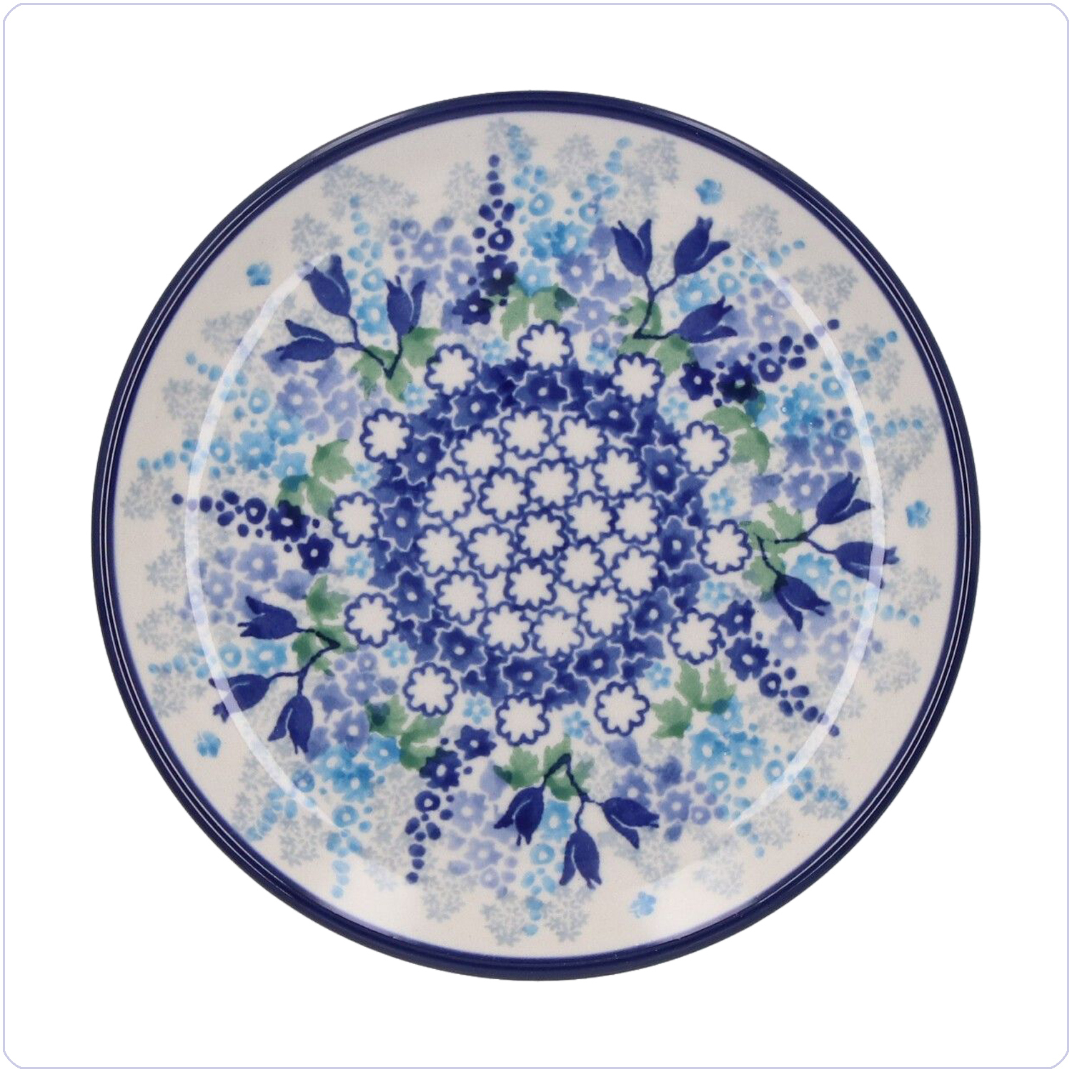 Bunzlau Gebaksbordje Ø16cm (1261) - Blue Garden (3316)