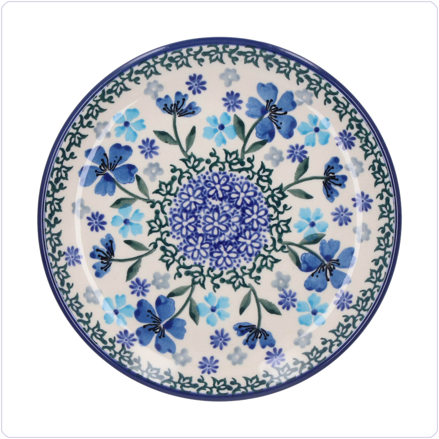 Bunzlau Gebaksbordje Ø16cm (1261) - Blossom Blue (3507)