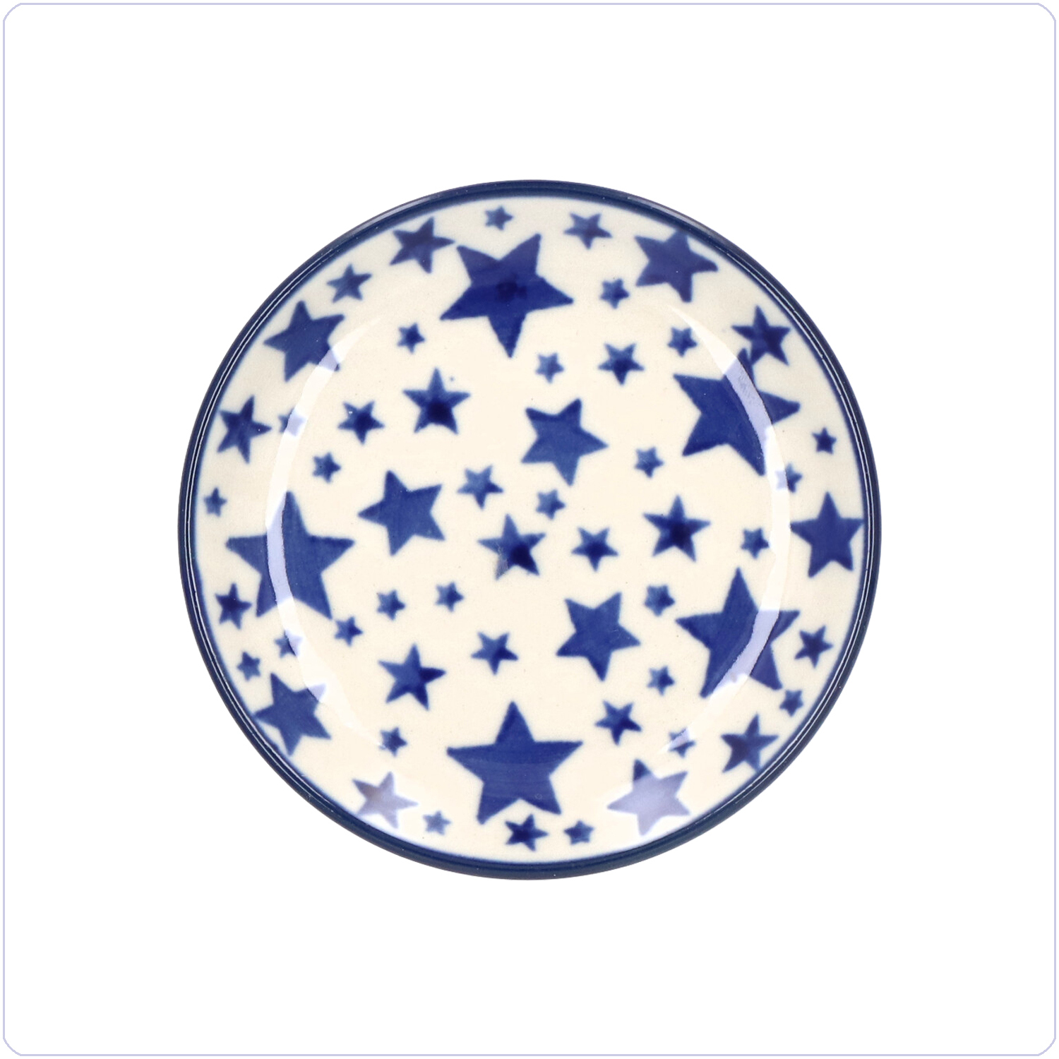 Bunzlau Theetipje Ø10cm (1262) - White Stars (359A)