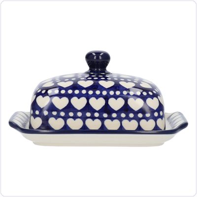 Bunzlau Rechthoekige Botervloot (1295) - Blue Valentine (375E)