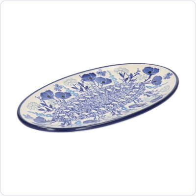 Bunzlau Ovaal bordje 21x12cm (1301) - Garden of Joy (2902)