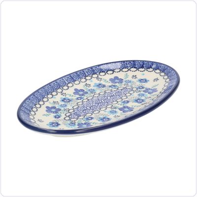 Bunzlau Ovaal bordje 21x12cm (1301) - Floral Ballet (3397)