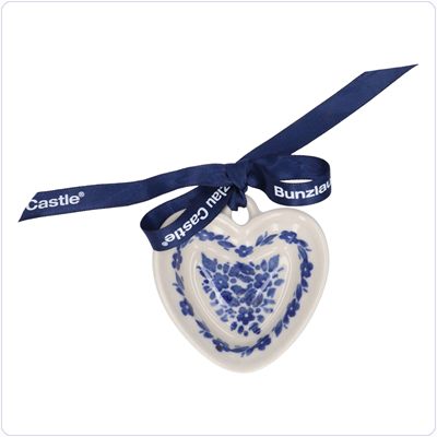 Bunzlau Kerstboomhanger hart (1319) - Indigo (2396)