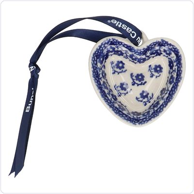 Bunzlau Kerstboomhanger hart (1319) - Midnight Blue (2546)
