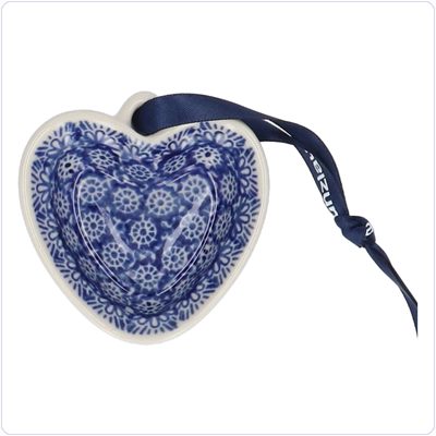 Bunzlau Kerstboomhanger hart (1319) - Lace (884)