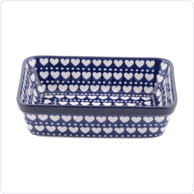 Bunzlau Ovenschaal 19x24cm (1404) - Blue Valentine (375E)