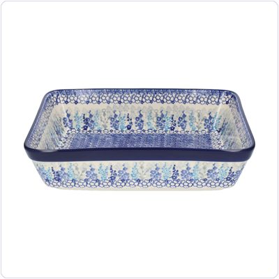 Bunzlau Ovenschaal 22x28cm (1405) - Delphinium (3315)