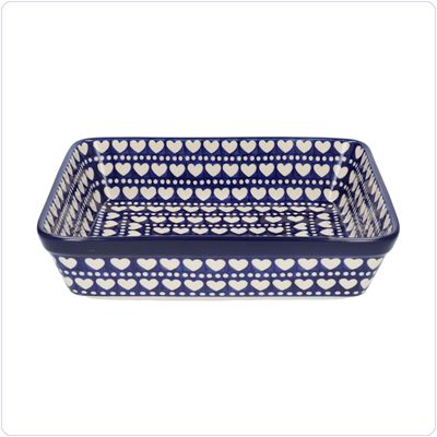 Bunzlau Ovenschaal 22x28cm (1405) - Blue Valentine (375E)