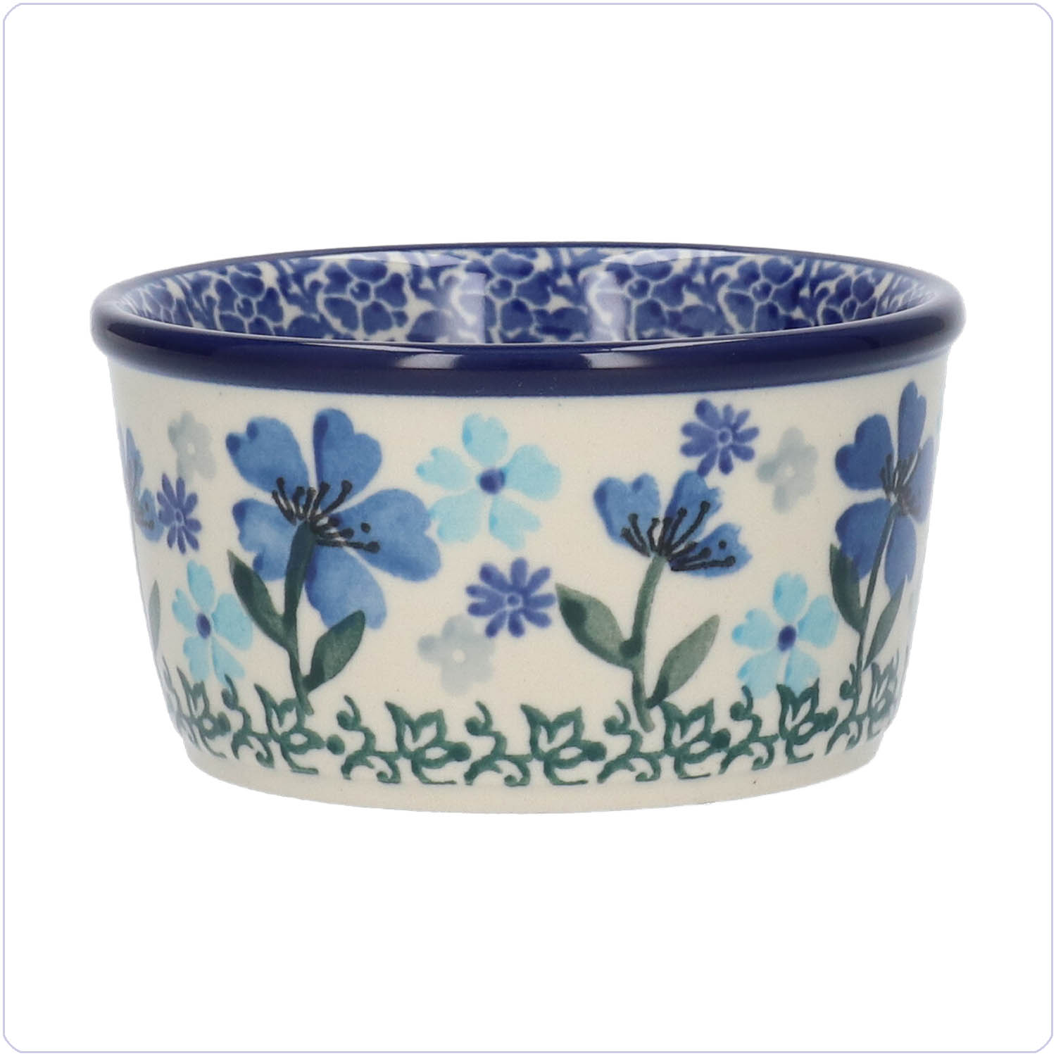 Bunzlau Ramekin bakje 190ml Ø9 (1409) - Blossom Blue (3507)