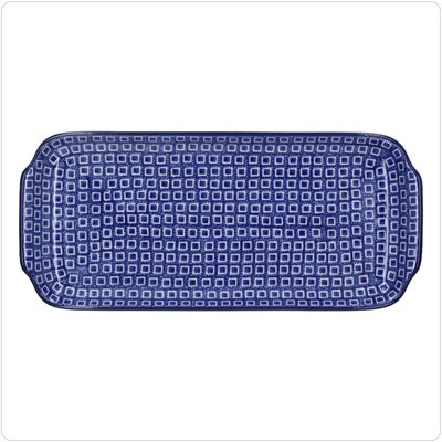 Bunzlau Presenteerschaal 14x31cm (1410) - Blue Diamond (2253)