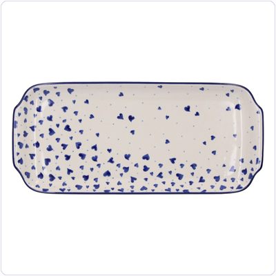 Bunzlau Presenteerschaal 14x31cm (1410) - Hearts (2874)