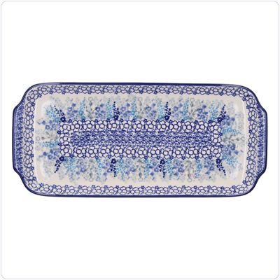 Bunzlau Presenteerschaal 14x31cm (1410) - Delphinium (3315)