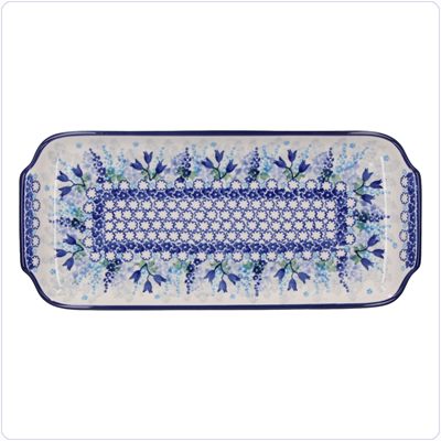 Bunzlau Presenteerschaal 14x31cm (1410) - Blue Garden (3316)