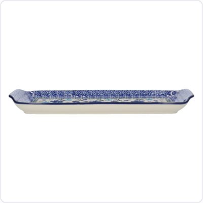 Bunzlau Presenteerschaal 14x31cm (1410) - Blossom Blue (3507)