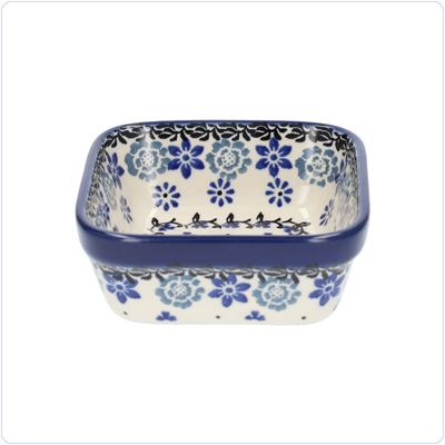 Bunzlau Vierkant bakje 10x10cm (1428) - Belle Fleur (1829)