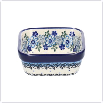 Bunzlau Vierkant bakje 10x10cm (1428) - Flower Crown (2772)