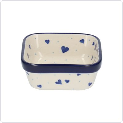 Bunzlau Vierkant bakje 10x10cm (1428) - Hearts (2874)
