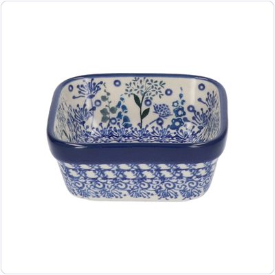 Bunzlau Vierkant bakje 10x10cm (1428) - Floral Party (2896)