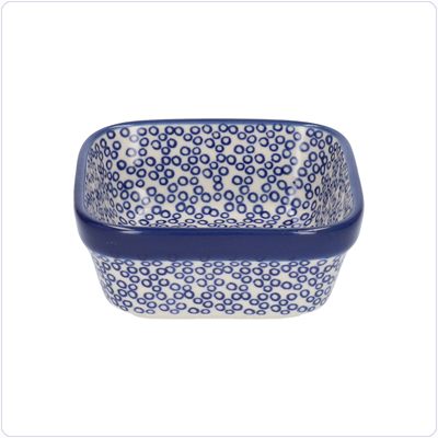 Bunzlau Vierkant bakje 10x10cm (1428) - Bubbles (3303)