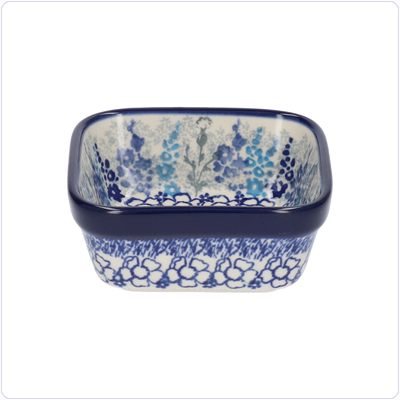 Bunzlau Vierkant bakje 10x10cm (1428) - Delphinium (3315)