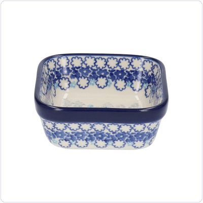 Bunzlau Vierkant bakje 10x10cm (1428) - Blue Garden (3316)