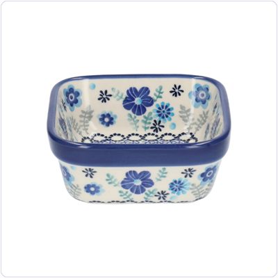 Bunzlau Vierkant bakje 10x10cm (1428) - Floral Ballet (3397)