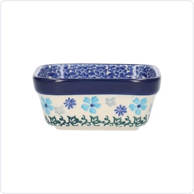 Bunzlau Vierkant bakje 10x10cm (1428) - Blossom Blue (3507)