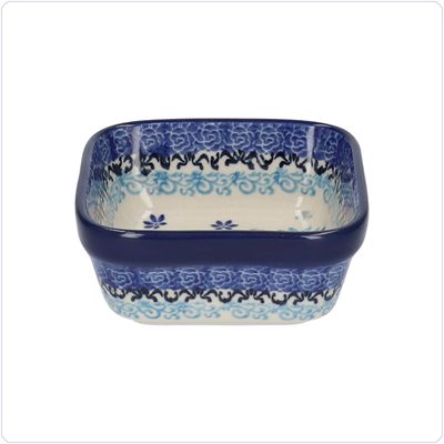 Bunzlau Vierkant bakje 10x10cm (1428) - Flower Valley (3508)