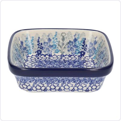 Bunzlau Vierkant bakje 350ml 13x13 (1429) - Delphinium (3315)
