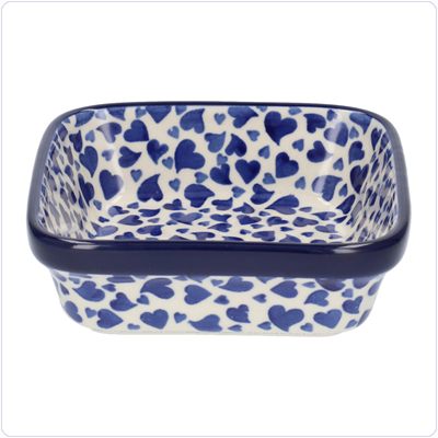 Bunzlau Vierkant bakje 350ml 13x13 (1429) - Dancing Hearts (3411)