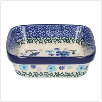 Bunzlau Vierkant bakje 350ml 13x13 (1429) - Blossom Blue (3507)