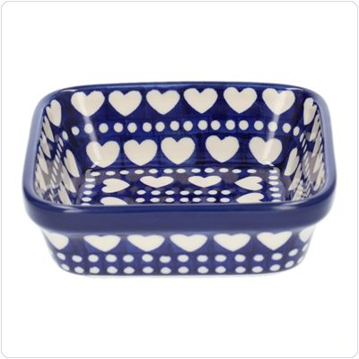 Bunzlau Vierkant bakje 350ml 13x13 (1429) - Blue Valentine (375E)