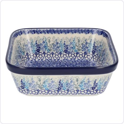 Bunzlau Ovenschaal 19x19cm (1430) - Delphinium (3315)