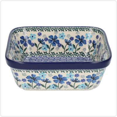 Bunzlau Ovenschaal 19x19cm (1430) - Blossom Blue (3507)
