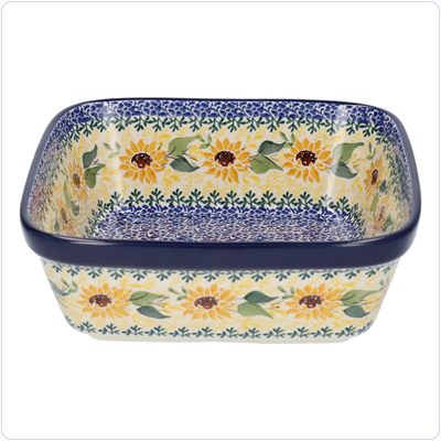 Bunzlau Ovenschaal 19x19cm (151430) - Sunflowers (2928)