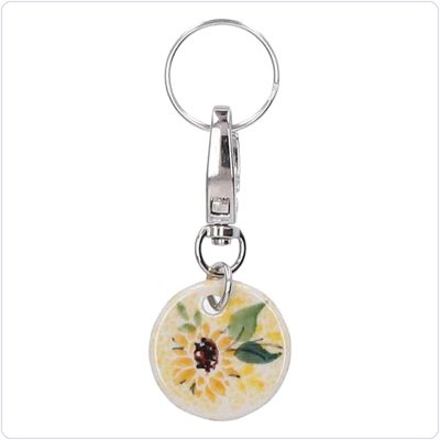 Bunzlau Sleutelhanger rond (152678) - Sunflowers (2928)