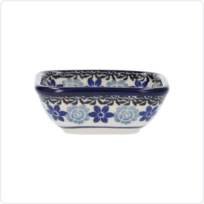 Bunzlau Vierkant bakje 70ml 8x8cm (1604) - Belle Fleur (1829)
