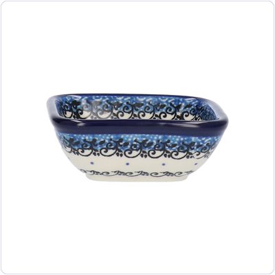 Bunzlau Vierkant bakje 70ml 8x8cm (1604) - Flower Crown (2772)
