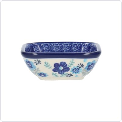 Bunzlau Vierkant bakje 70ml 8x8cm (1604) - Floral Ballet (3397)