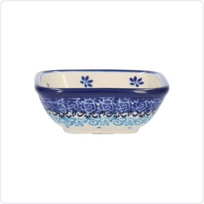 Bunzlau Vierkant bakje 70ml 8x8cm (1604) - Flower Valley (3508)