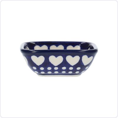 Bunzlau Vierkant bakje 70ml 8x8cm (1604) - Blue Valentine (375E)